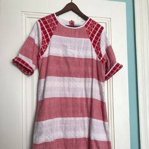 Ace & Jig red and white shift dress